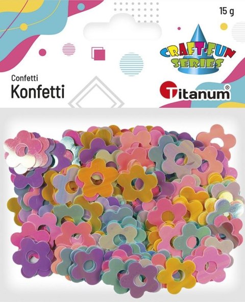 Konfetti Titanum Craft-Fun Series kwiaty 19mm pastelowe (11wc005)