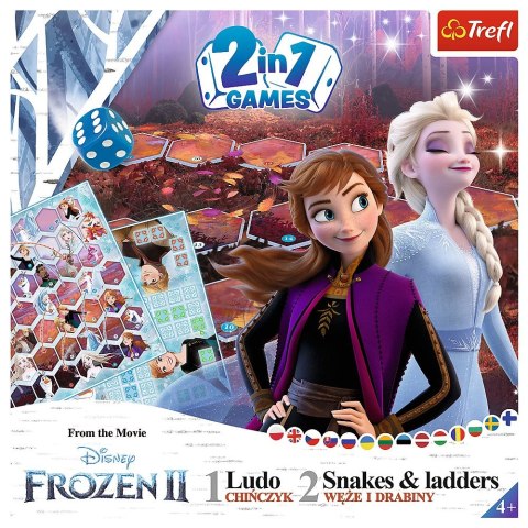 Gra planszowa Frozen 2 Gra 2w1 Chińczyk i Węże i drabiny Kraina Lodu 2 Trefl (02068)