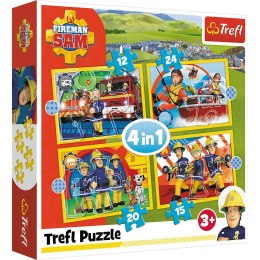 Puzzle Trefl Pomocny Strażak Sam 4w1 el. (34373)