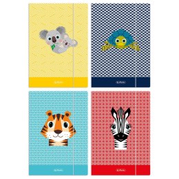 Teczka kartonowa na gumkę Cute animals A4 Herlitz (9582677)