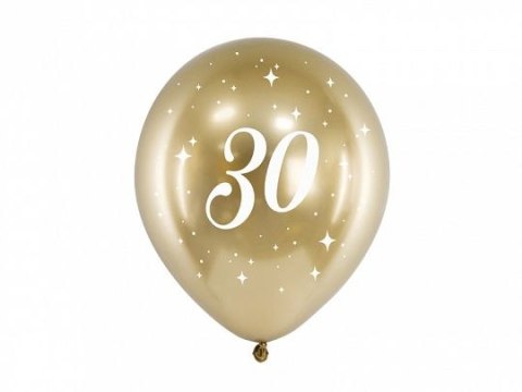 Balon gumowy 30, złoty złota 300mm 11cal Partydeco (CHB14-1-30-019-6)