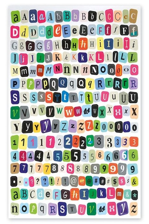 Naklejka (nalepka) Craft-Fun Series litery i cyfry Titanum (TAM001)