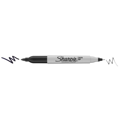 Marker permanentny TWIN TIP wkład czarny okrągła końcówka Sharpie (S0811100)