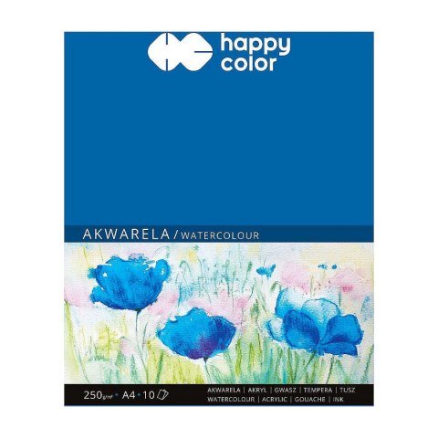 Blok artystyczny Happy Color akwarelowy młody artysta A4 250g 10k (HA 3725 2030-A10)