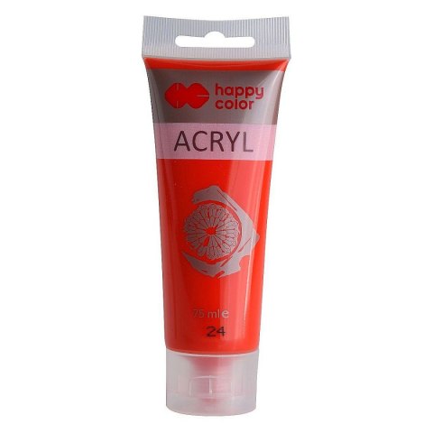 Farba akrylowa kolor: czerwona 75ml Happy Color (HA 7370 0075-24)