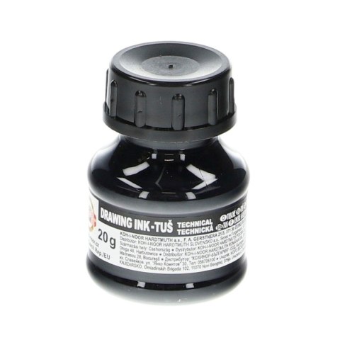 Tusz kreślarski kolor: czarny 20ml Koh-I-Noor (141722)