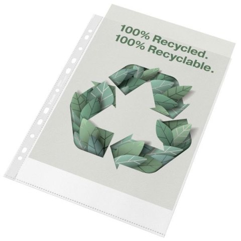 Koszulki na dokumenty Recycled groszkowa A4 kolor: bezbarwny typu U 100 mic. Esselte (627501)