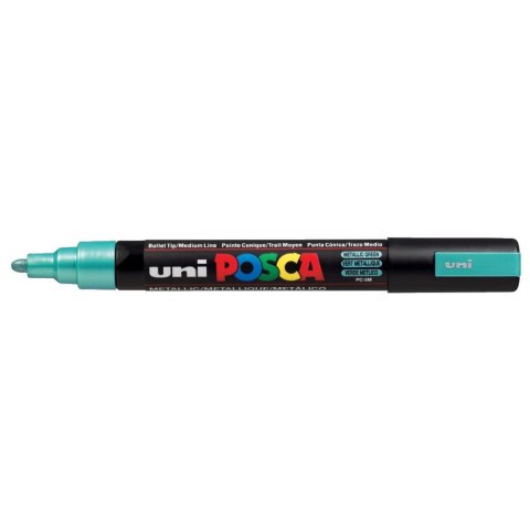 Marker specjalistyczny Uni Posca, zielony metaliczny 1,8-2,5mm okrągła końcówka (PC-5M metalic)