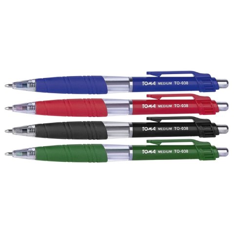 Długopis olejowy Medium wkład niebieski 1,0mm Toma (TO-038)
