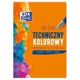 Blok techniczny Oxford Oxford A4 kolorowy 225g 10k (400093230)