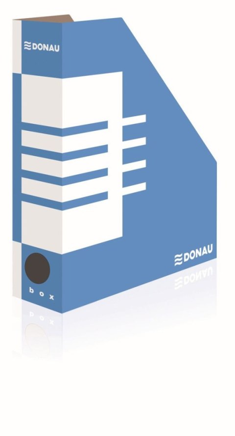 Pojemnik na dokumenty pionowy A4 niebiesko-biały tektura [mm:] 80x257x 320 Donau (7649001FSC-10)