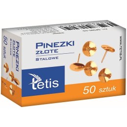 Pinezki Tetis kolor: złoty 50 szt (GP095-AO)