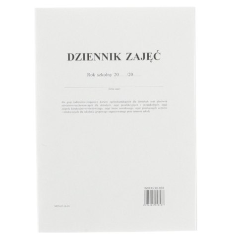 Dziennik A4 zajęć Beta Druk (M-I/6)