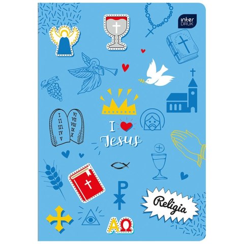 Zeszyt tematyczny A5 RELIGIA 60k. 70g krata Interdruk (ZE60KFR)