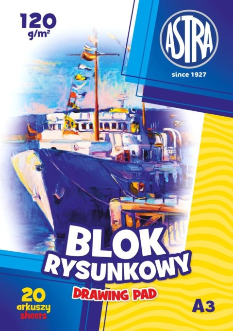 Blok rysunkowy Astra A3 biały 120g 20k (106119003)