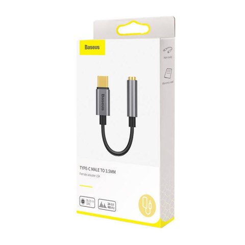 Baseus Adapter audio L54 USB-C + mini jack | 3,5mm | czarno-szary