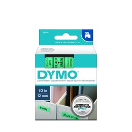 Dymo taśma do drukarek etykiet, D1 45019 | 12mm x 7m | czarny / zielony