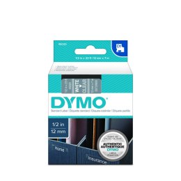 Dymo taśma do drukarek etykiet, D1 45020 | 12mm x 7m | biały / przezroczysty