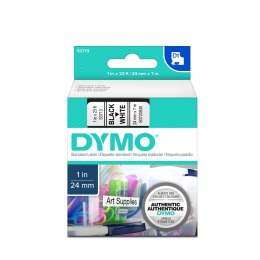 Dymo taśma do drukarek etykiet, D1 53713 | 24mm x 7m | czarny / biały