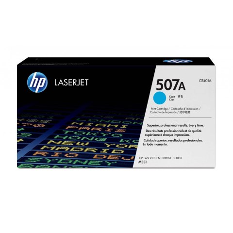 Toner HP 507A do LaserJet M551/570/575 | 6 000 str. | cyan