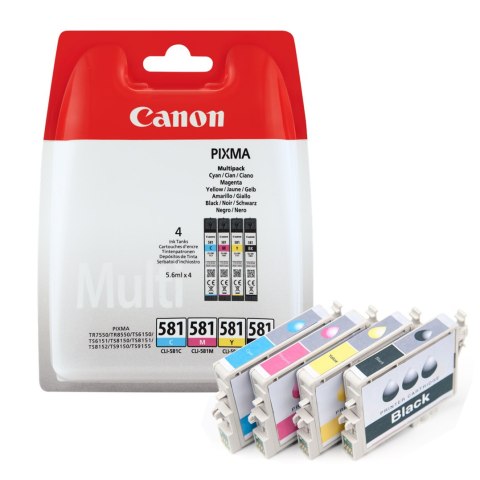 Tusz Canon CLI-581 CMYK do Pixma TR8550/TS6150 | 4 x 5,6ml | CMYK