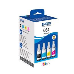 Zestaw tuszy Epson EcoTank T664 do L100/110/200/210 | 4x70ml | CMYK