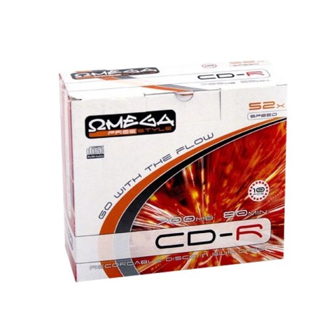 Dysk Omega CD-R slim | 700MB | x52 | 10 szt.