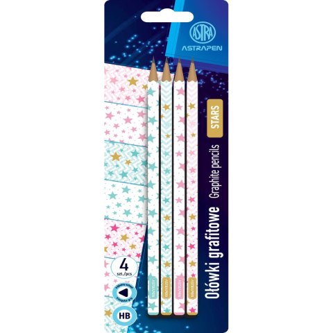 Ołówek ASTRAPEN STARS grafitowy HB trójkątny HB Astra (206023007)