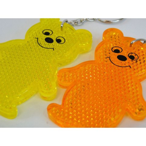 Brelok zawieszka odblaskowa miś wys.7cm, karta 12sz Adar (216631)