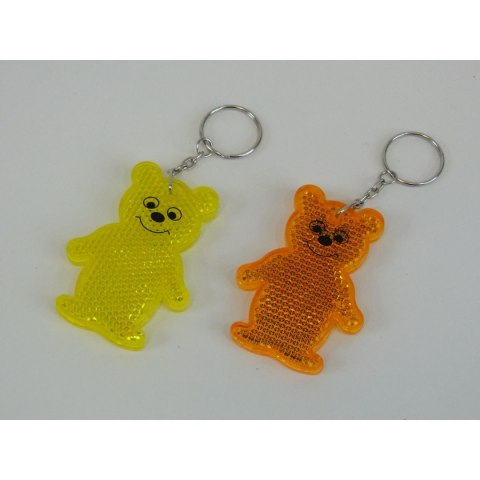 Brelok zawieszka odblaskowa miś wys.7cm, karta 12sz Adar (216631)