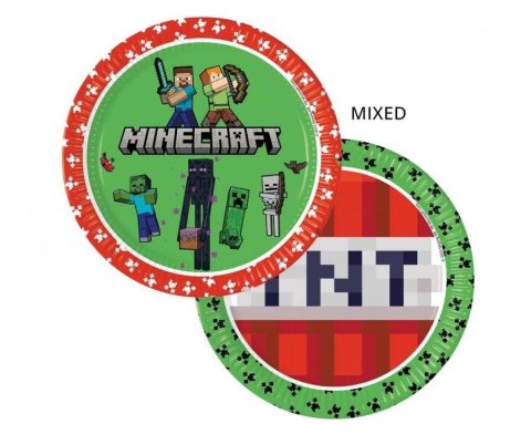 Talerz jednorazowy Godan Minecraft śr. 230mm 8 szt (95441)