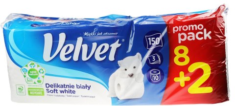 Papier toaletowy Velvet Delikatnie Biały XXL kolor: biały 8 szt