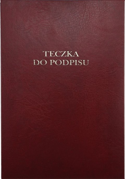 Teczka do podpisu Barbara A4 bordowy 12k. tektura pokryta folią (1822211)