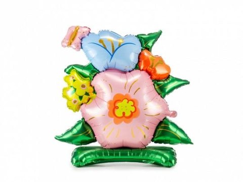Balon foliowy Kwiaty, 100x116cm, mix 45cal Partydeco (FB129)