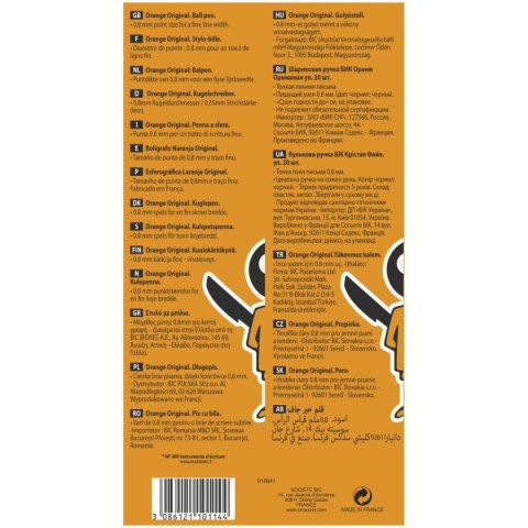 Długopis Orange wkład czarny 0,3mm Bic (8099231)