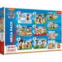 Puzzle Trefl 10w1 Niezawodna drużyna Psiego Patrolu (96001)