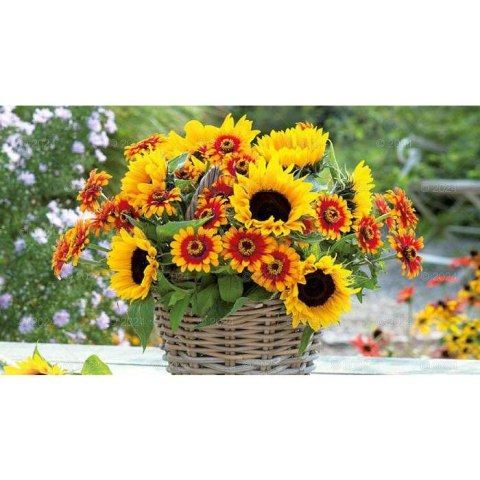 Kalendarz ścienny notatnikowy 2024 KOMPOZYCJA KWIATOWE 220mm x 490mm Lucrum (WN02)