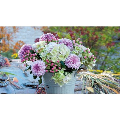 Kalendarz ścienny notatnikowy 2024 KOMPOZYCJA KWIATOWE 220mm x 490mm Lucrum (WN02)