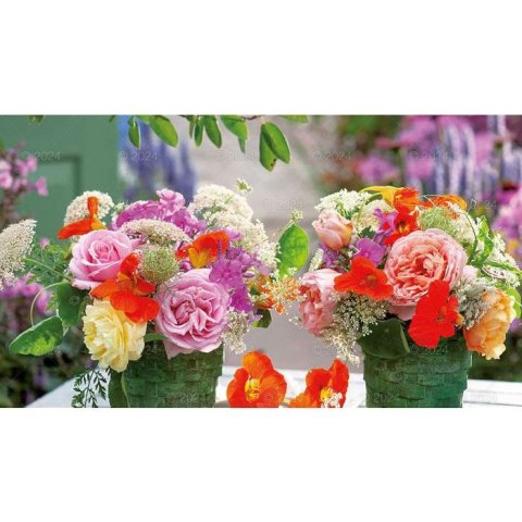 Kalendarz ścienny notatnikowy 2024 KOMPOZYCJA KWIATOWE 220mm x 490mm Lucrum (WN02)