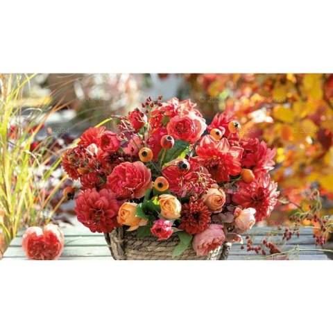 Kalendarz ścienny notatnikowy 2024 KOMPOZYCJA KWIATOWE 220mm x 490mm Lucrum (WN02)