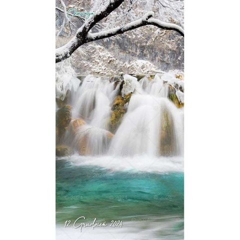 Kalendarz ścienny WODOSPADY ŚWIATA 13-planszowe 2024 320mm x 470mm Lucrum (RW10)