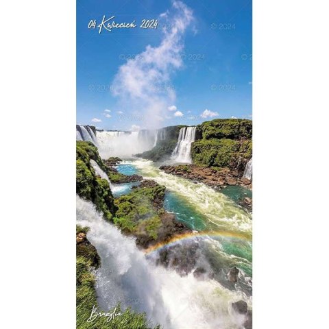 Kalendarz ścienny WODOSPADY ŚWIATA 13-planszowe 2024 320mm x 470mm Lucrum (RW10)