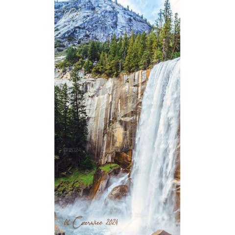 Kalendarz ścienny WODOSPADY ŚWIATA 13-planszowe 2024 320mm x 470mm Lucrum (RW10)