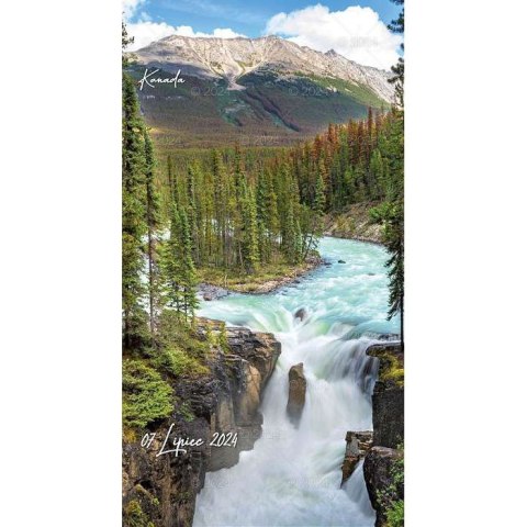 Kalendarz ścienny WODOSPADY ŚWIATA 13-planszowe 2024 320mm x 470mm Lucrum (RW10)