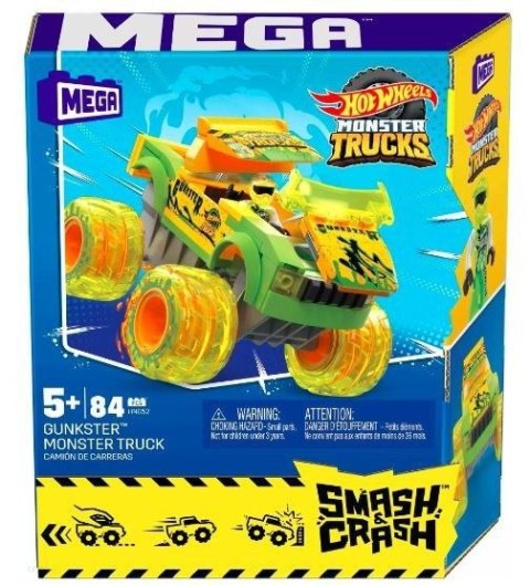 Klocki konstrukcyjne Hot Wheels Monster Truck Gunkster pojazd kaskaderski (HNG52)