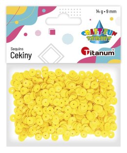 Cekiny Titanum Craft-Fun Series okrągłe żółte 14g (LO60)