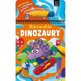 Książeczka edukacyjna Aksjomat Malowanka z pisakiem wodnym. Niezwykłe dinozaury