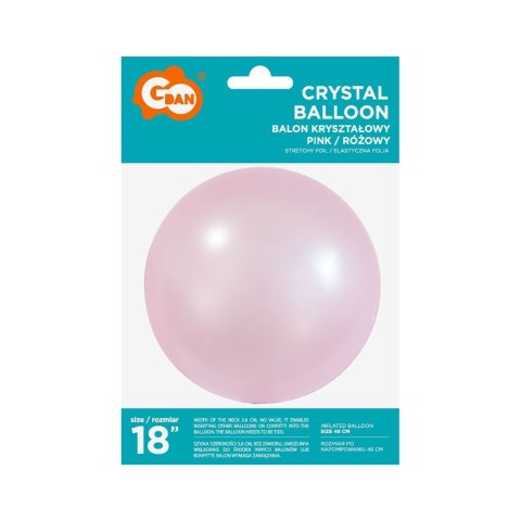 Balon gumowy Godan Aqua - kryształowy różowy 18cal (KR-18RO) Balon gumowy Godan Aqua - kryształowy różowy 18cal (KR-18RO)