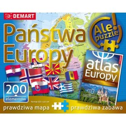 Książeczka edukacyjna Demart Atlas z planszą edukacyjną-Europa mapa polityczna