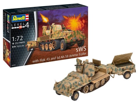 Model do sklejania Revell sWS mit Flak-Aufbau als Sfl. mit 3,7cm Flak 43 (03293)